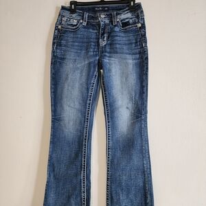 Miss Me Medium Blue Wide Leg Jeans